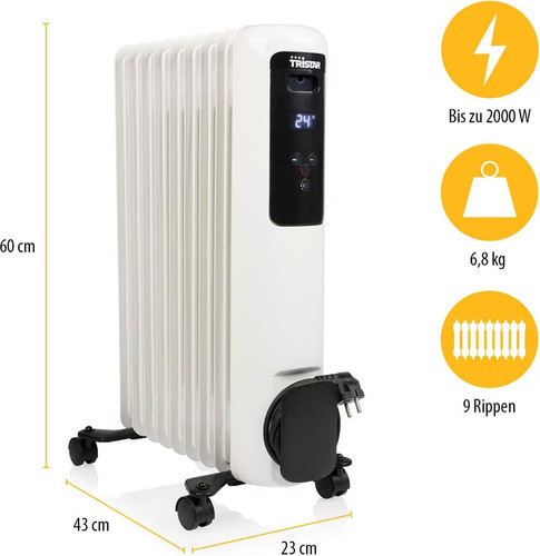 ölradiator rippen 2000w - Ölradiator,